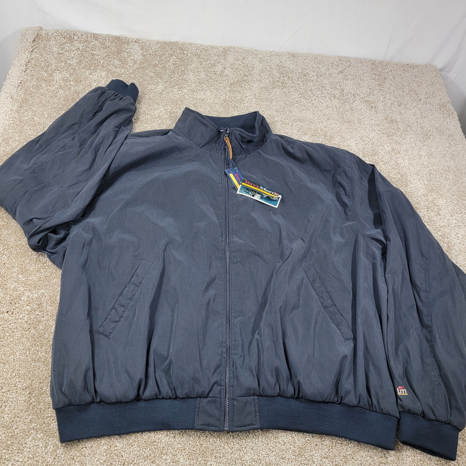 Terry Martin New Performance Men 3xl Microfiber Bomber Jacket Dark Gray Xxxl Nwt
